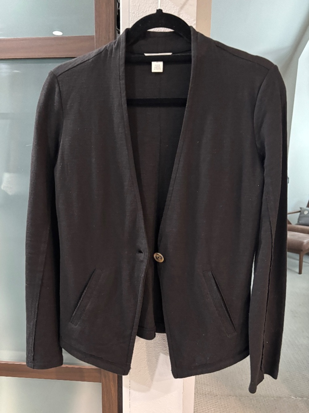 Caslon Single-button Knit Blazer - Black XS - Picture 4 of 10